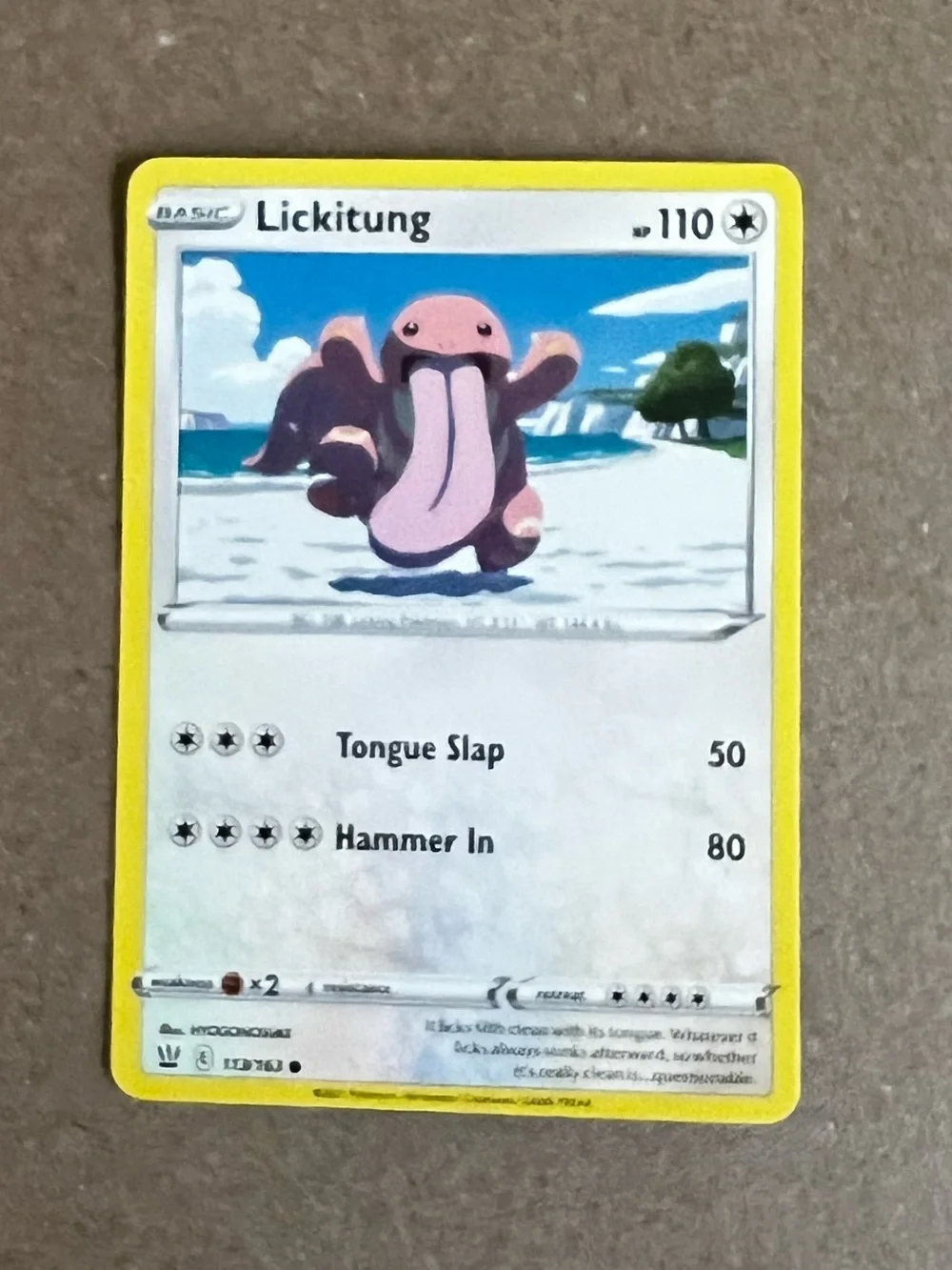 Pokémon TCG 2 Cards. Lickitung 113/163 HP 110 And Lillipup 103/149 HP 60